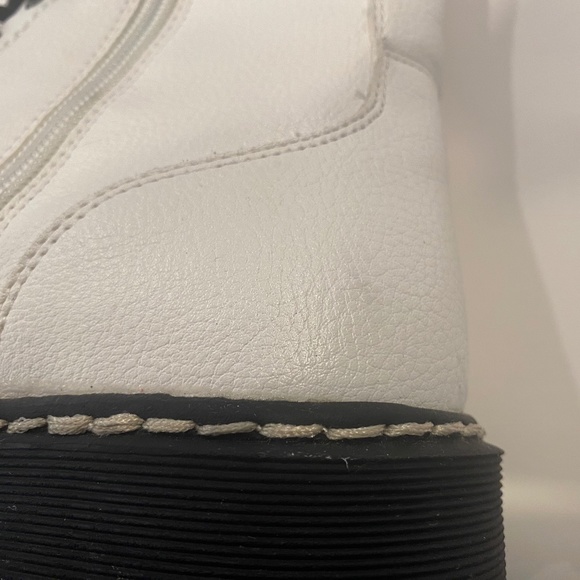 Mix No. 6 Hollin White Combat Boots Lug Soles - Picture 8 of 8